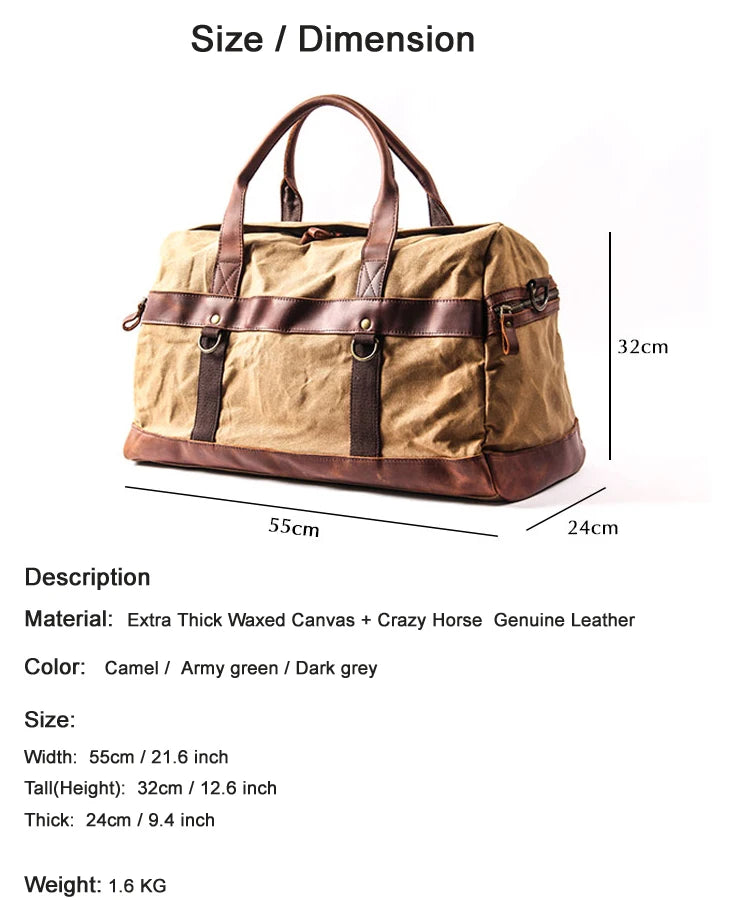 The Clubhouse Waxed Canvas Holdall