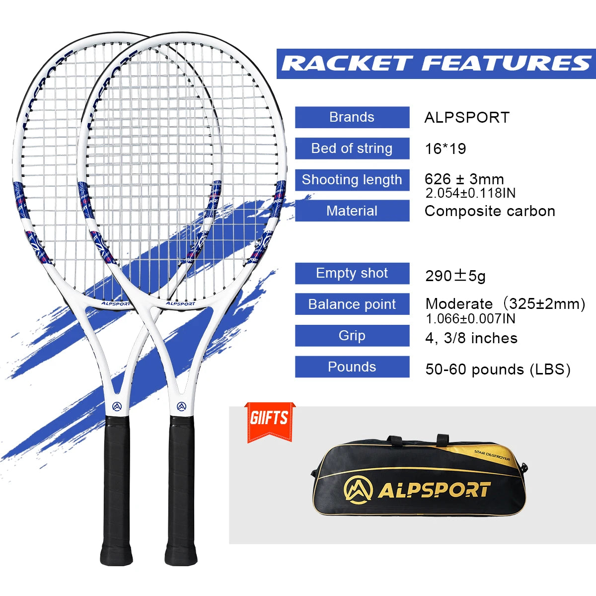 The Baseline Pro 18K Tennis Racket