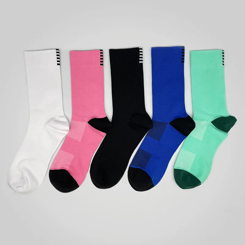 Ribbed Athletic Crew Socks