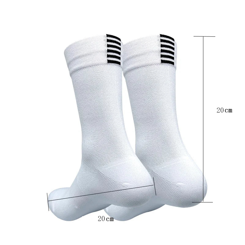 Ribbed Athletic Crew Socks