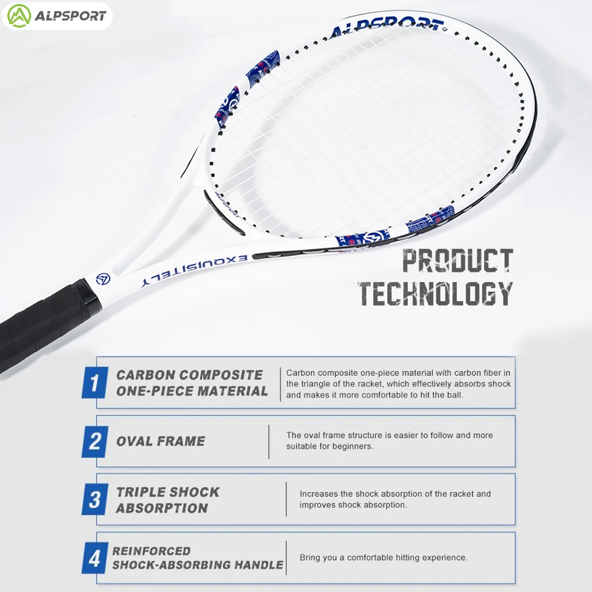 The Baseline Pro 18K Tennis Racket