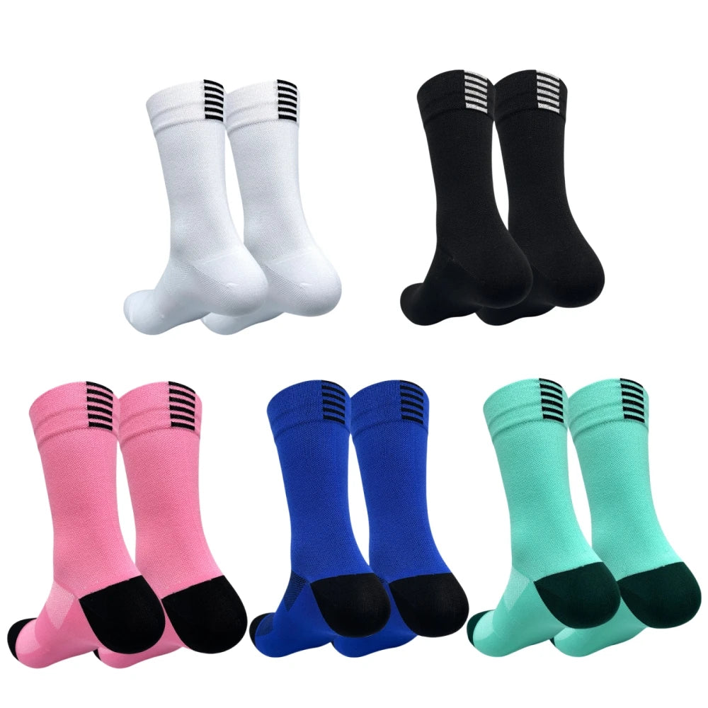 Ribbed Athletic Crew Socks